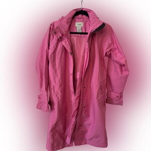 L.L. Bean Women's Vibrant Pink Trench Coat